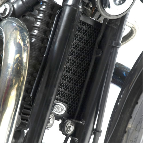 (image for) Oil Cooler Guard (black) - Triumph Bonneville, Scrambler, Thruxton 2008 onwards