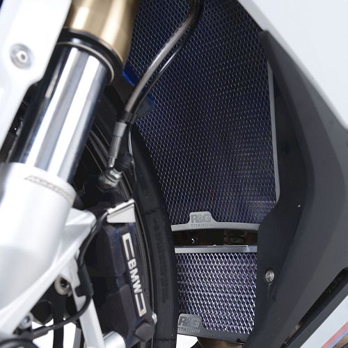 (imagen para) Protector del radiador de aceite, Titanio - BMW S1000RR 2019 en adelante, S1000XR 2020 en adelante, S1000R/M1000RR 2021 en adelante, M1000R 2023 en adelante, M1000XR 2024 en adelante
