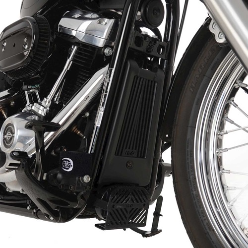 (imagen para) Protector del radiador de aceite (negra) - Harley-Davidson Softail Standard 2022 en adelante
