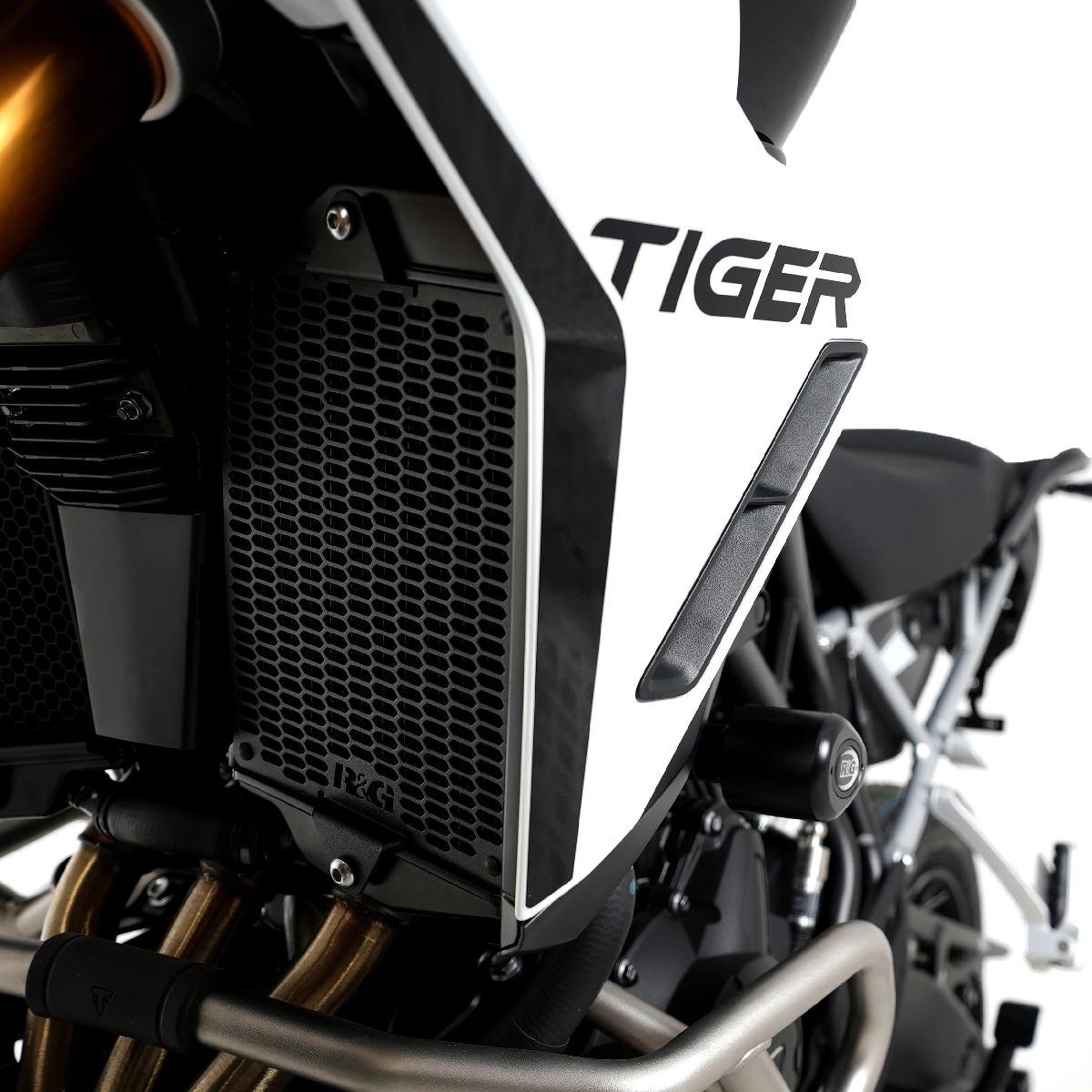 (imagen para) Protector de Radiador PRO Negro - Triumph Tiger 900 Rally / GT (Pro) 2020+, Tiger 850 Sport 2021+