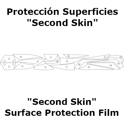 (imagen para) Protección Superficies "Second Skin" - Kawasaki Z1000SX 2014-2016 (incluye alforjas)