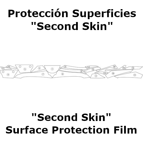 (image for) "Second Skin" Surface Protection Film - Kawasaki Z1000SX 2017-2019 (include panniers)