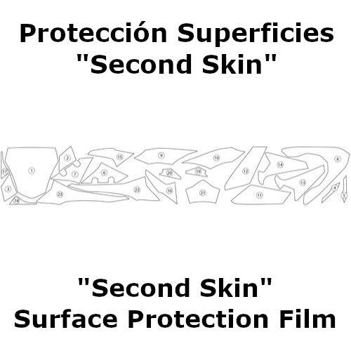 (image for) "Second Skin" Surface Protection Film - Kawasaki Z900 2017-2019