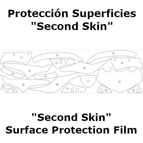 (image for) "Second Skin" Surface Protection Film - Yamaha YZF-R1M 2015-2019