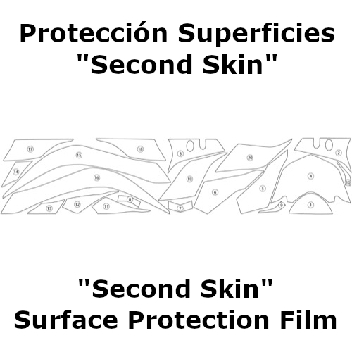 (image for) "Second Skin" Surface Protection Film - Yamaha YZF-R6 2017 onwards