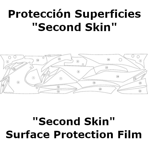 (image for) "Second Skin" Surface Protection Film - Yamaha YZF-R25 / R3 2019 onwards