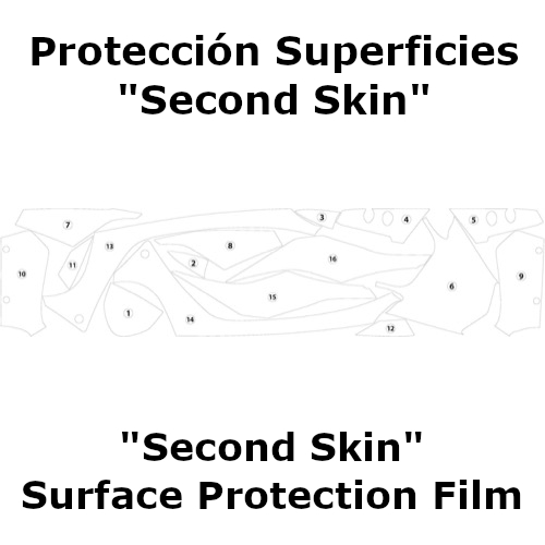 (image for) "Second Skin" Surface Protection Film - Yamaha YZF-R1M 2020 onwards