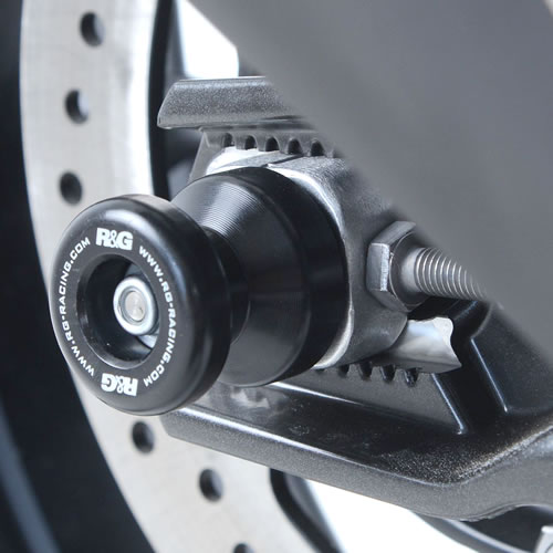 (imagen para) “Spindle Sliders” topes/diábolos eje - BMW G310R 2017 en adelante, G310RR 2022 en adelante, TVS Apache RR 310 2021 en adelante